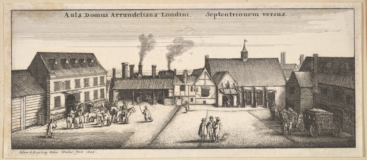 Casa Arundel desde el norte de Wenceslaus Hollar