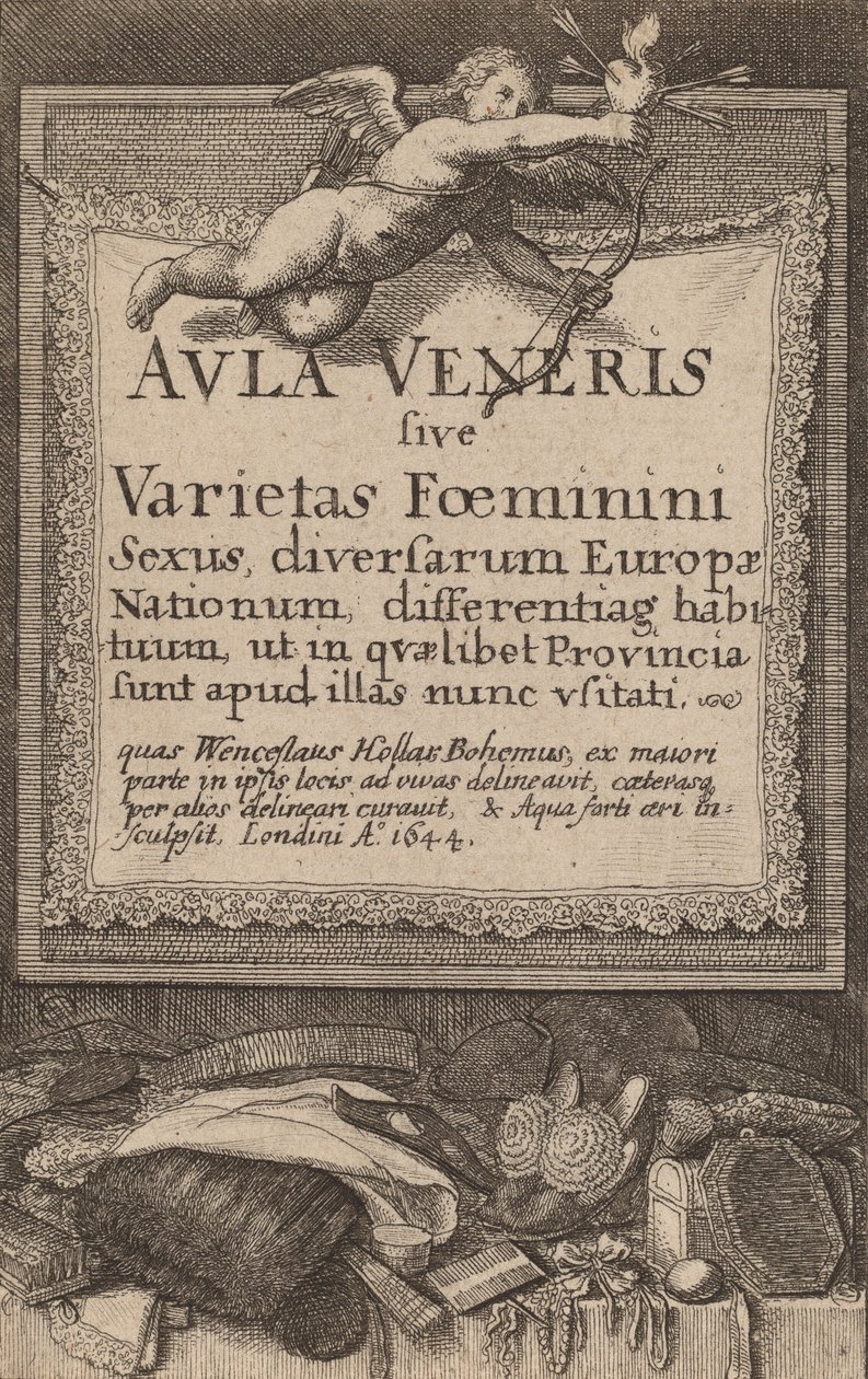 Aula Veneris: Página de título, 1644 de Wenceslaus Hollar
