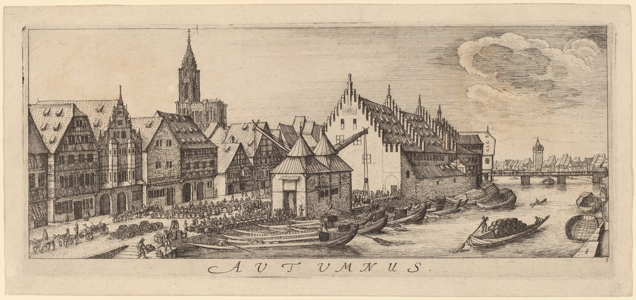 Otoño: El mercado del vino de Wenceslaus Hollar