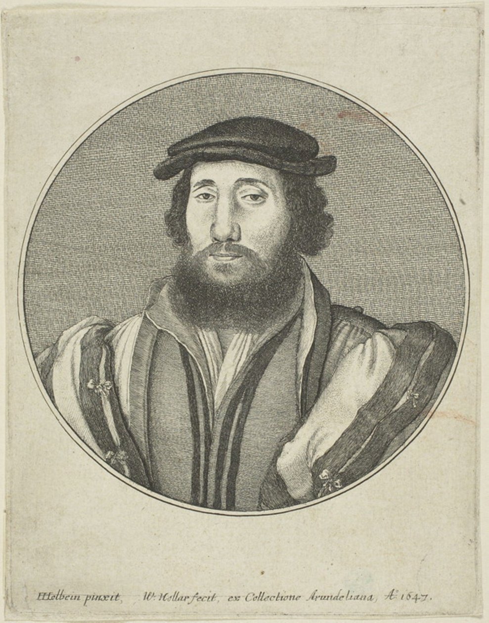 Hombre barbudo de Wenceslaus Hollar