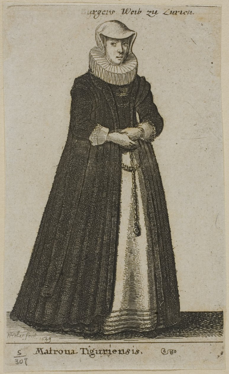Esposa del burgomaestre de Zúrich de Wenceslaus Hollar