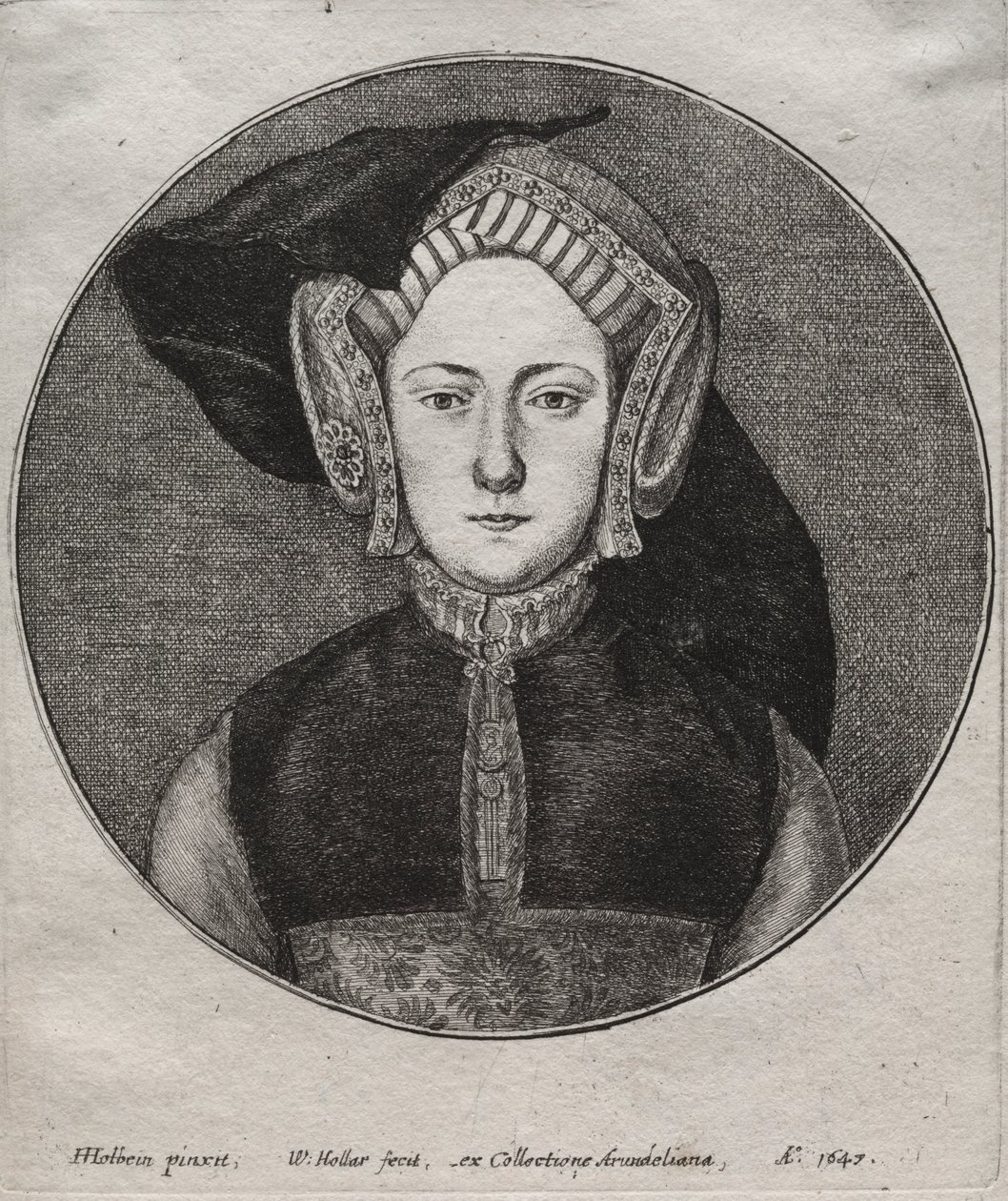 Catalina de Aragón de Wenceslaus Hollar