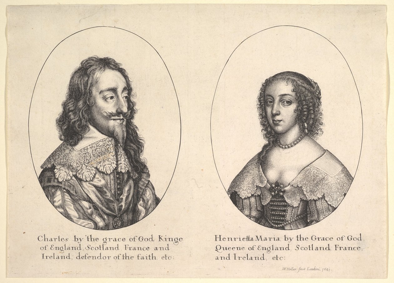 Carlos I y Henrietta Maria, 1641 de Wenceslaus Hollar