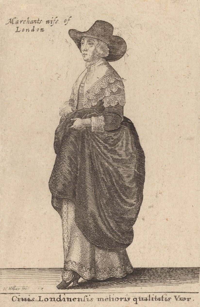Ciuis Londinensis Melioris Qualitatis Vxor, 1643 de Wenceslaus Hollar