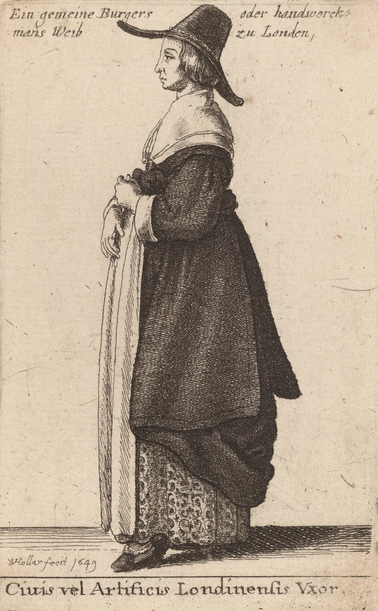 Ciuis vel Artificis Londinensis Vxor, 1643 de Wenceslaus Hollar