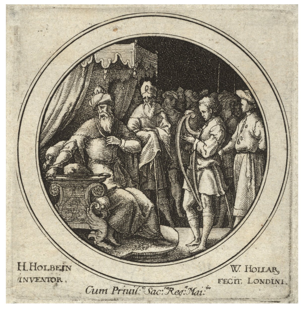 David ante Saúl de Wenceslaus Hollar