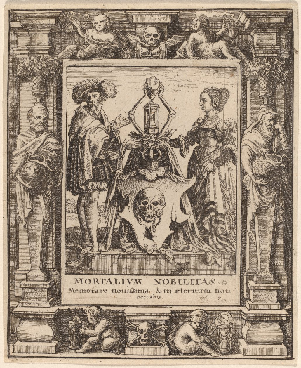 Escudo de armas de la muerte, 1651 de Wenceslaus Hollar
