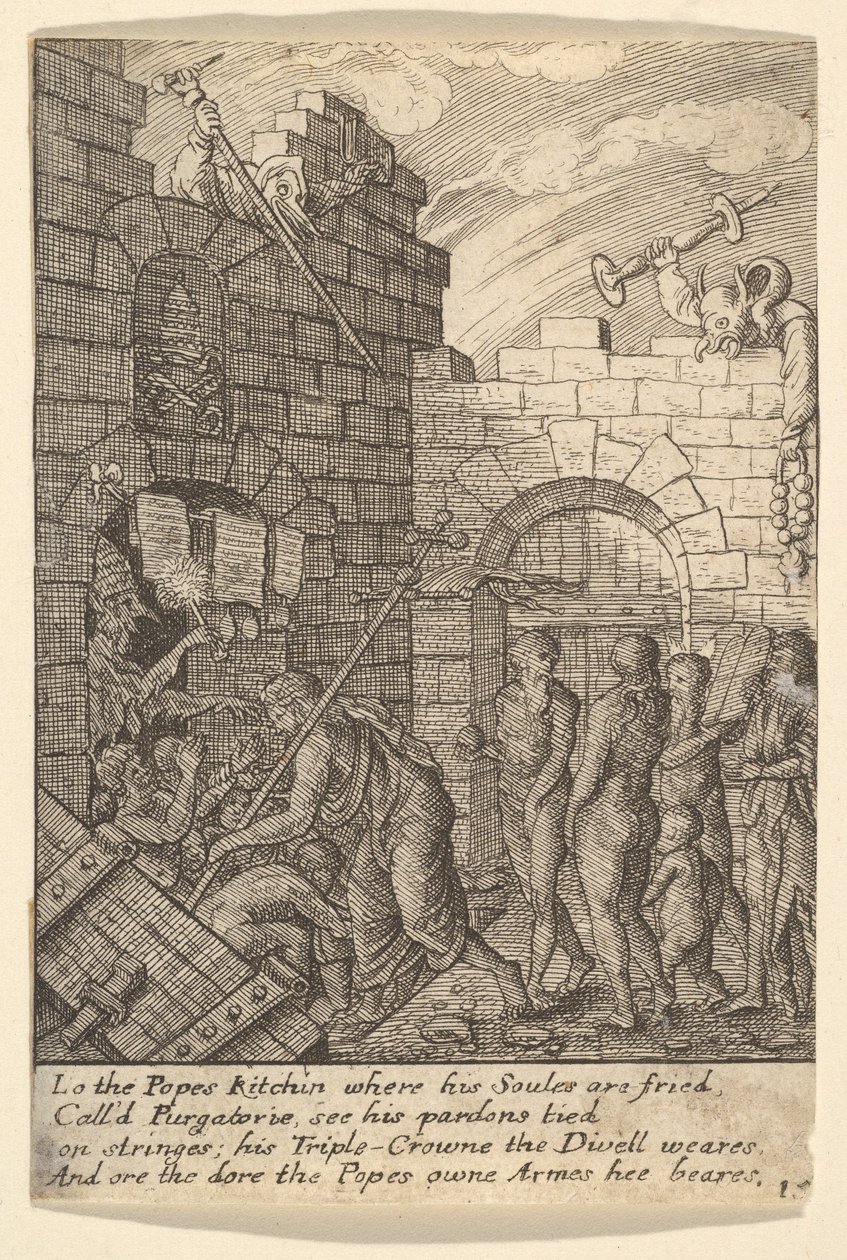 Descenso al infierno, 1625-77 de Wenceslaus Hollar