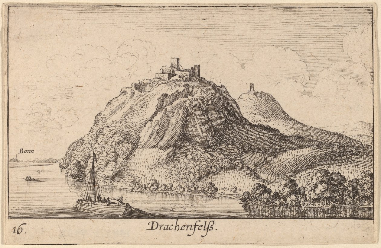 Drachenfels de Wenceslaus Hollar