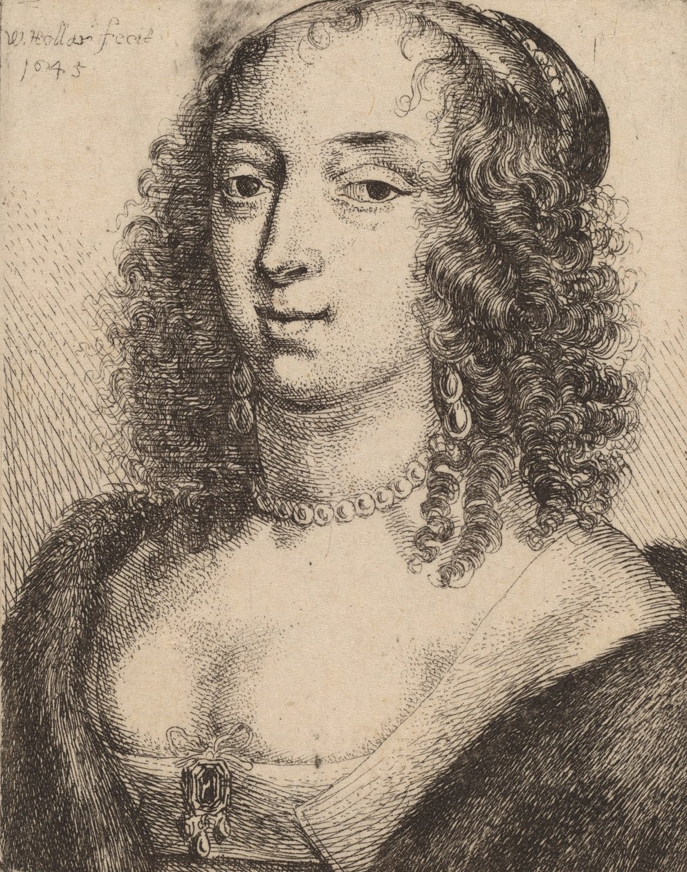 Duquesa de Lennox, 1645 de Wenceslaus Hollar