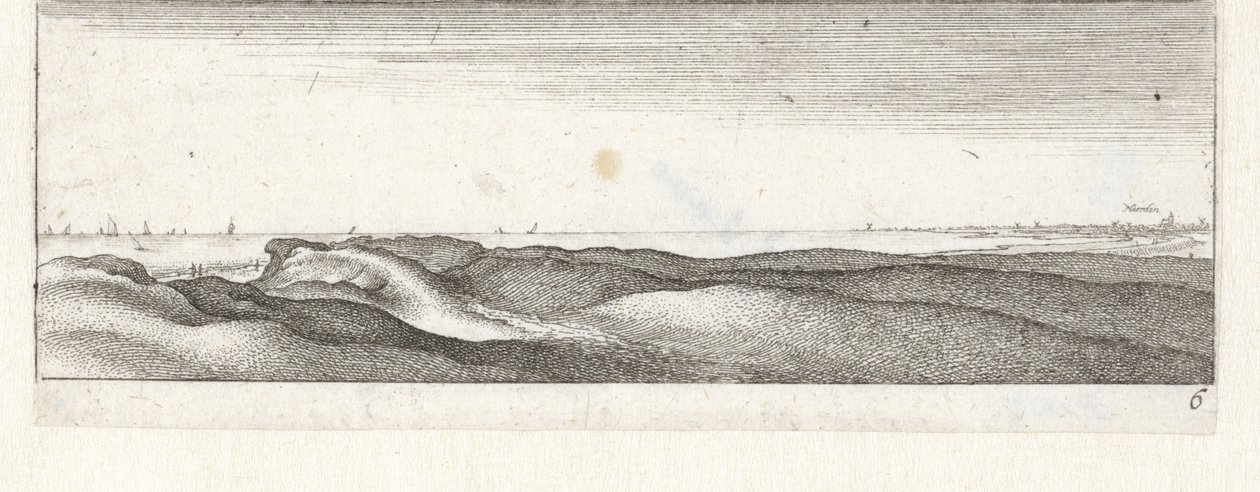Dunas cerca de Naarden Pequeños paisajes marinos (título de la serie) de Wenceslaus Hollar
