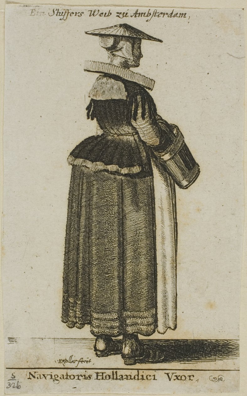 Esposa de marinero holandés de Wenceslaus Hollar