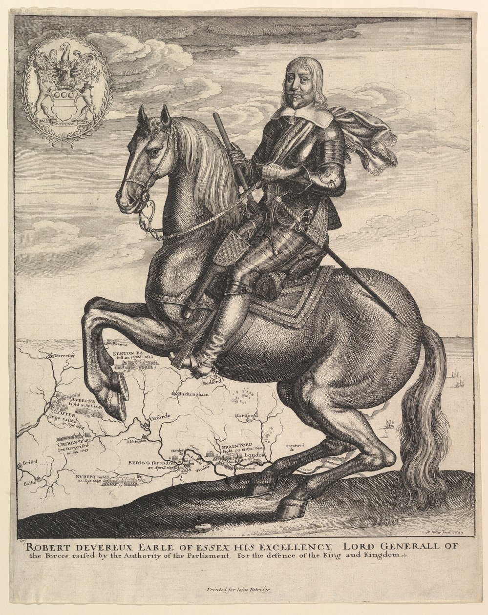 Conde de Essex a Caballo, 1643 de Wenceslaus Hollar
