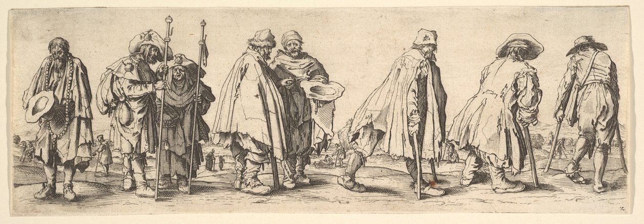 Ocho Mendigos, 1630 de Wenceslaus Hollar