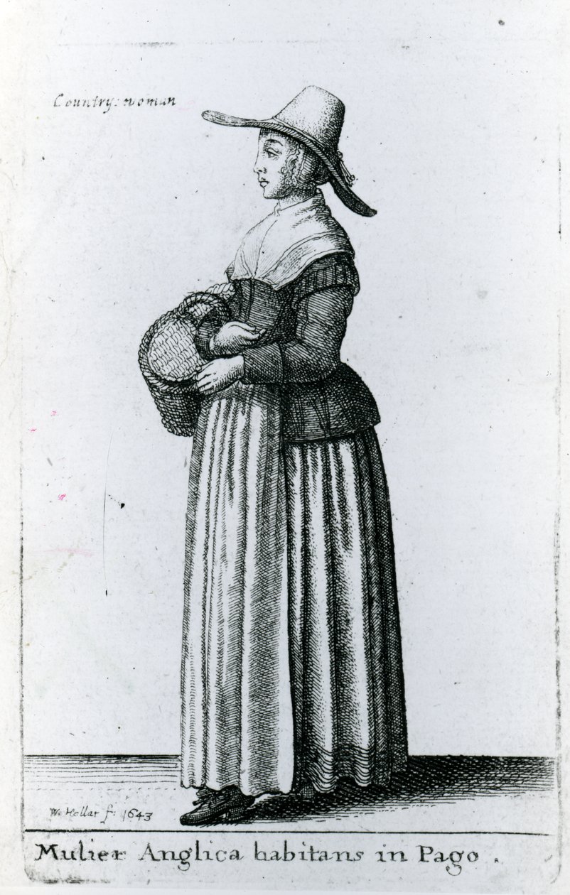 Mujer campesina inglesa de Wenceslaus Hollar