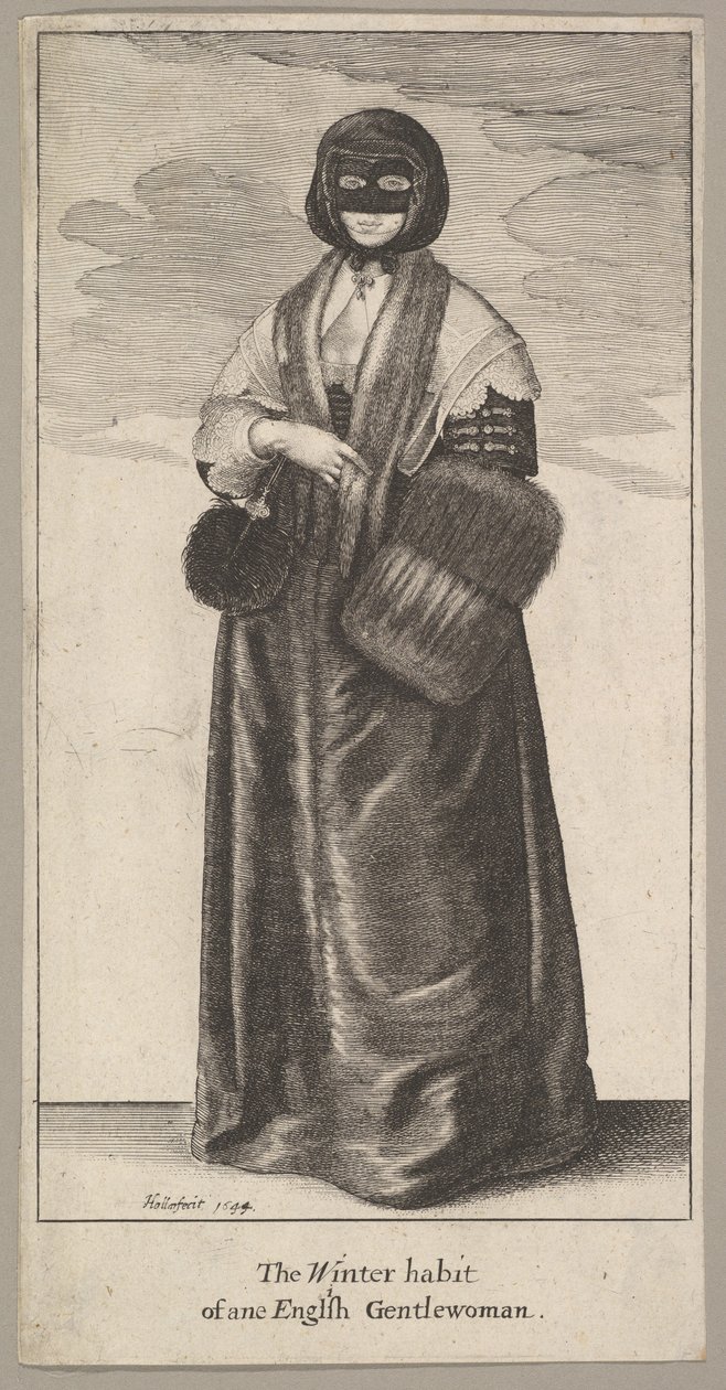 Dama inglesa en traje de invierno de Wenceslaus Hollar