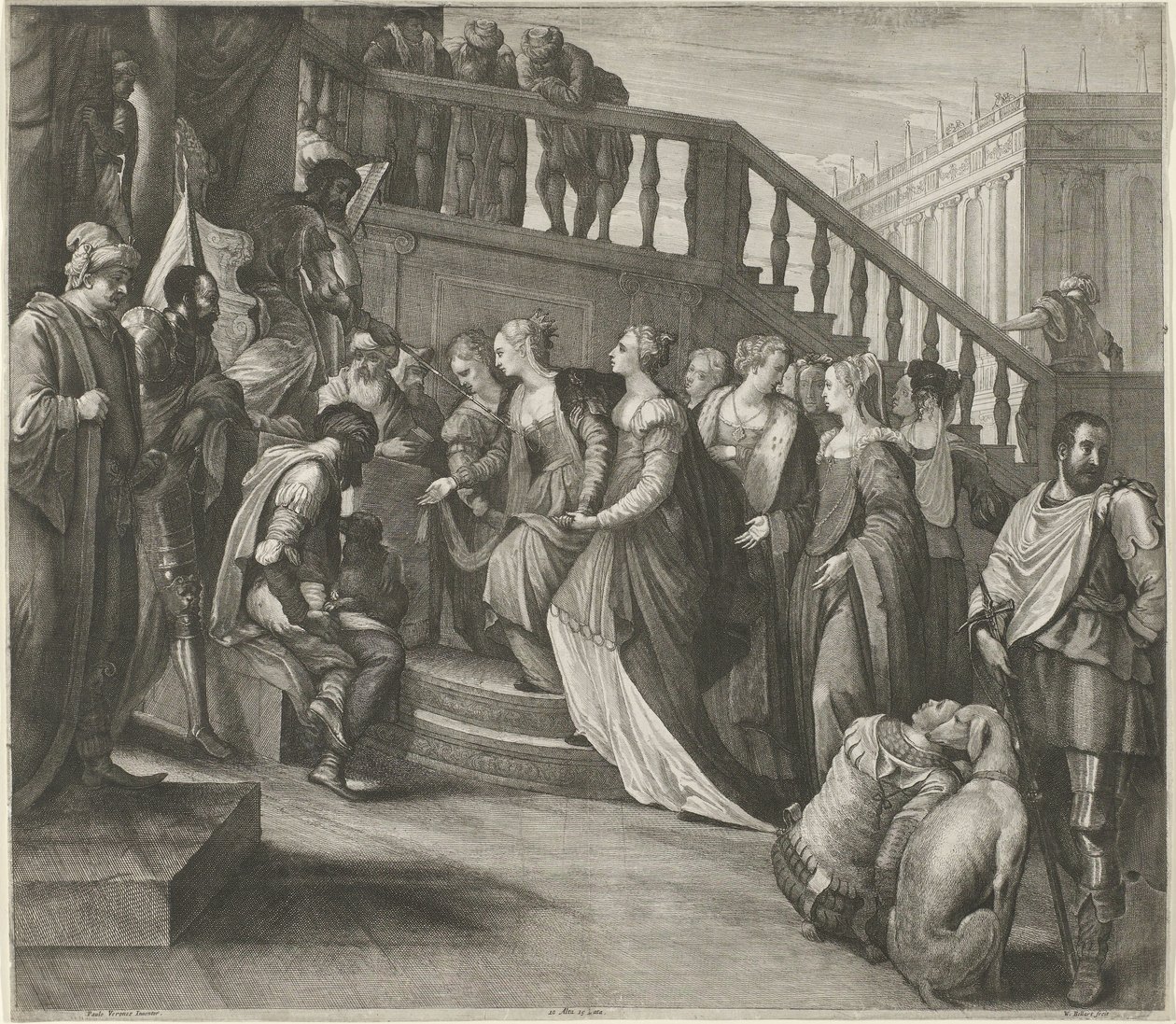 Ester ante Asuero de Wenceslaus Hollar