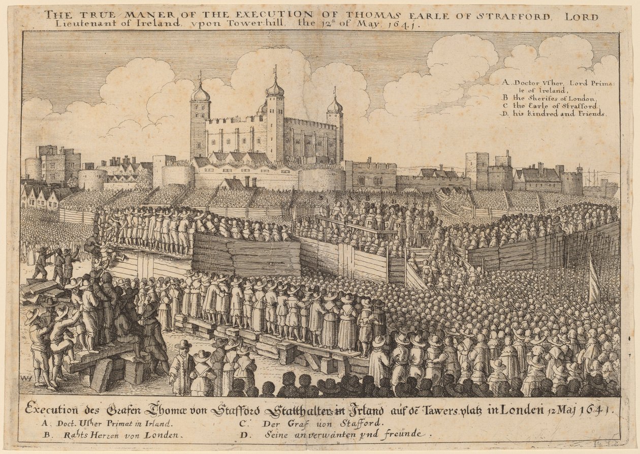 Ejecución de Thomas Wentworth de Wenceslaus Hollar