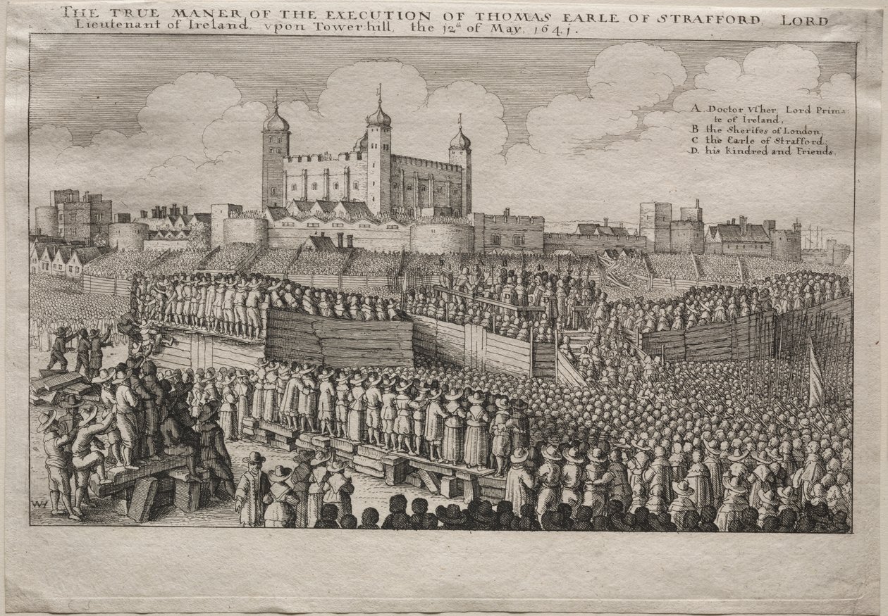 Ejecución del Conde de Strafford de Wenceslaus Hollar