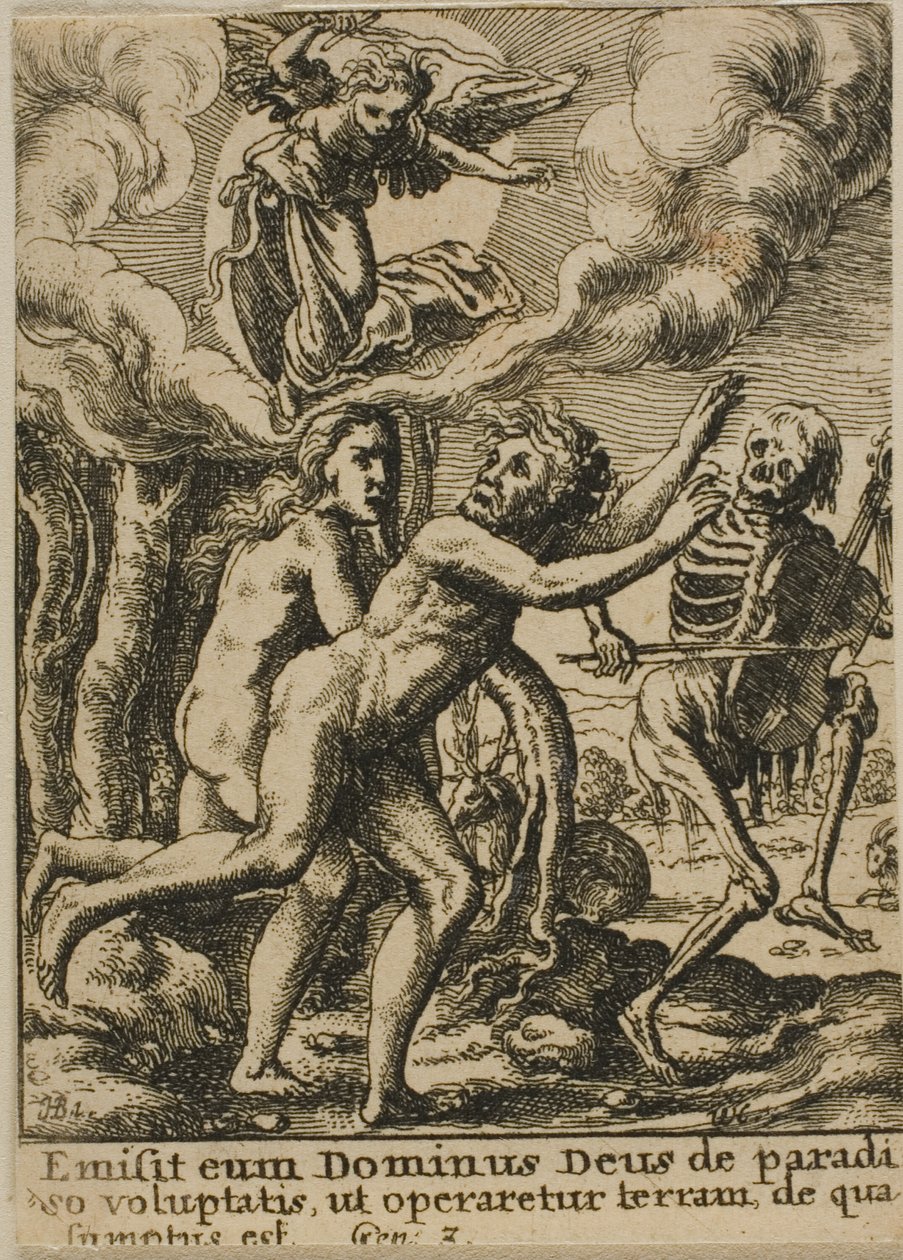Expulsión del Paraíso de Wenceslaus Hollar