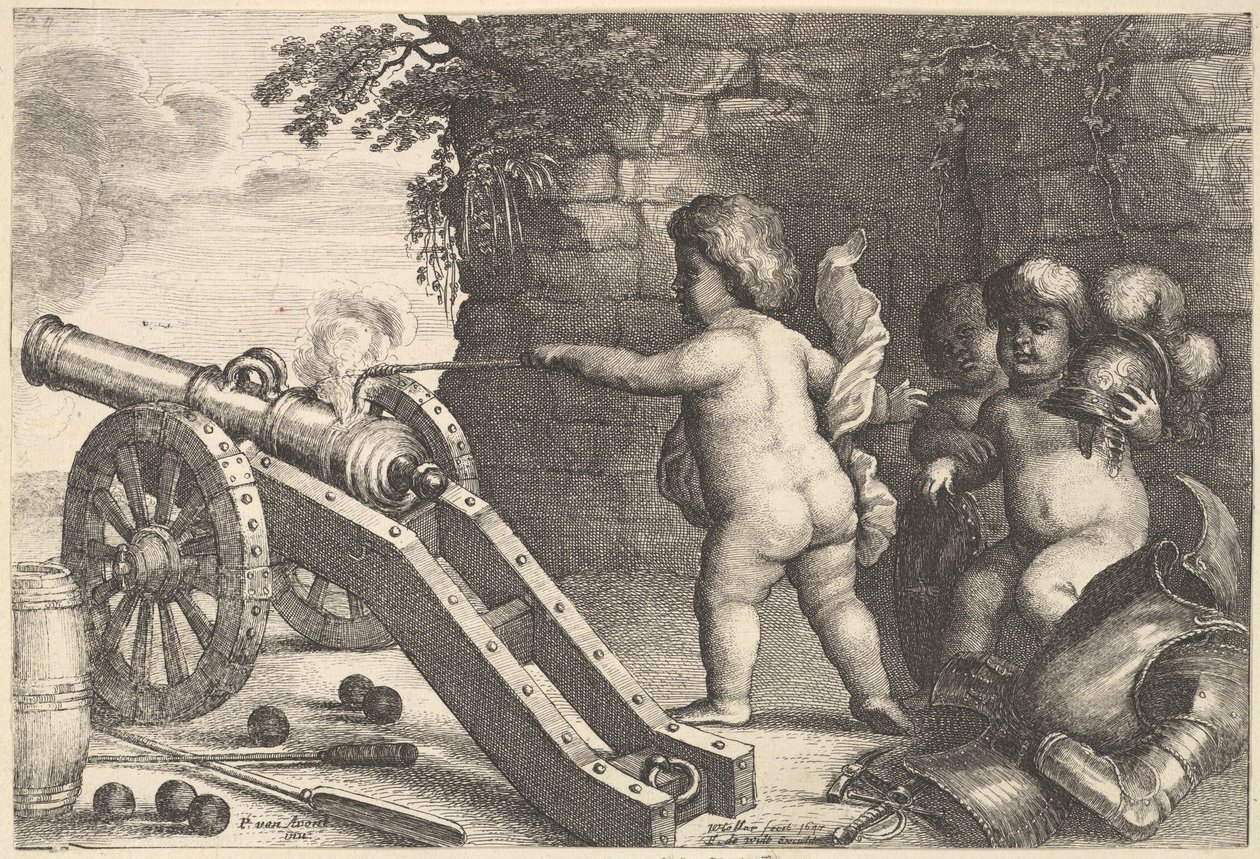 Fuego Los Cuatro Elementos, 1647 de Wenceslaus Hollar
