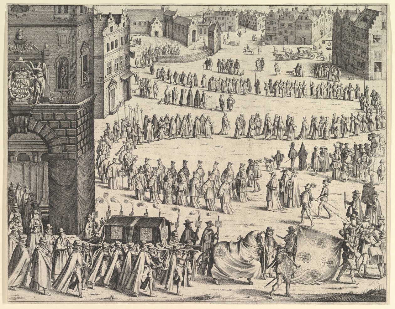 Funeral del General Johan Baptiste von Taxis, 1645 de Wenceslaus Hollar