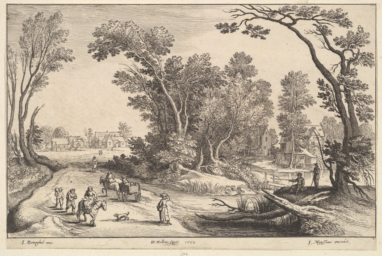 Yendo al mercado, 1652 de Wenceslaus Hollar