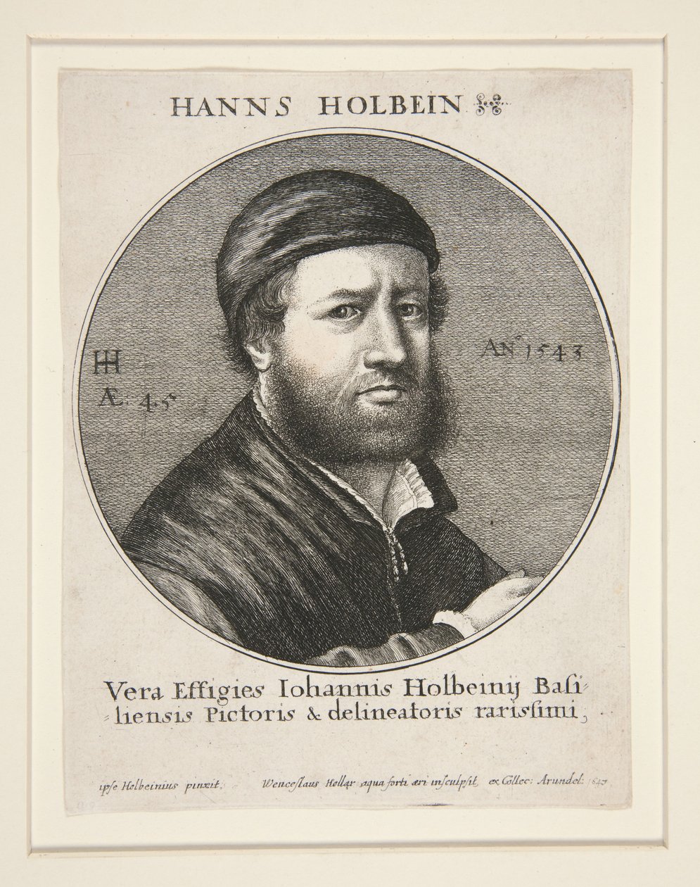 Hans Holbein el Joven (1497/8-1543) de Wenceslaus Hollar