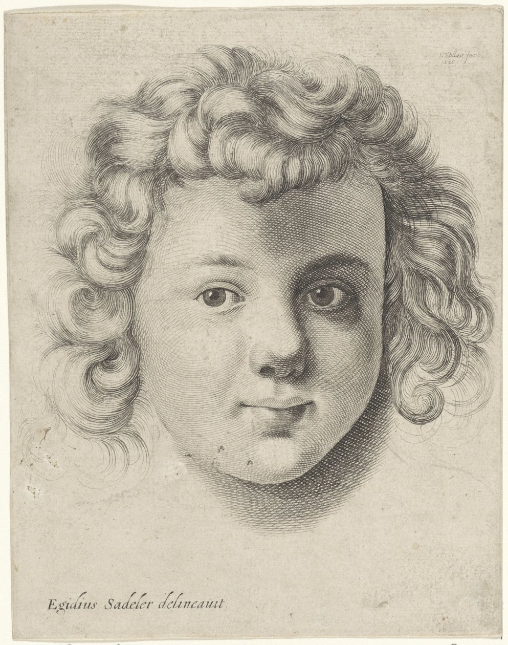 cabeza de un niño de Wenceslaus Hollar