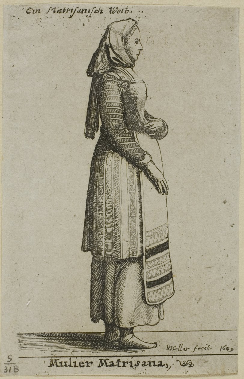 Mujer húngara de Wenceslaus Hollar