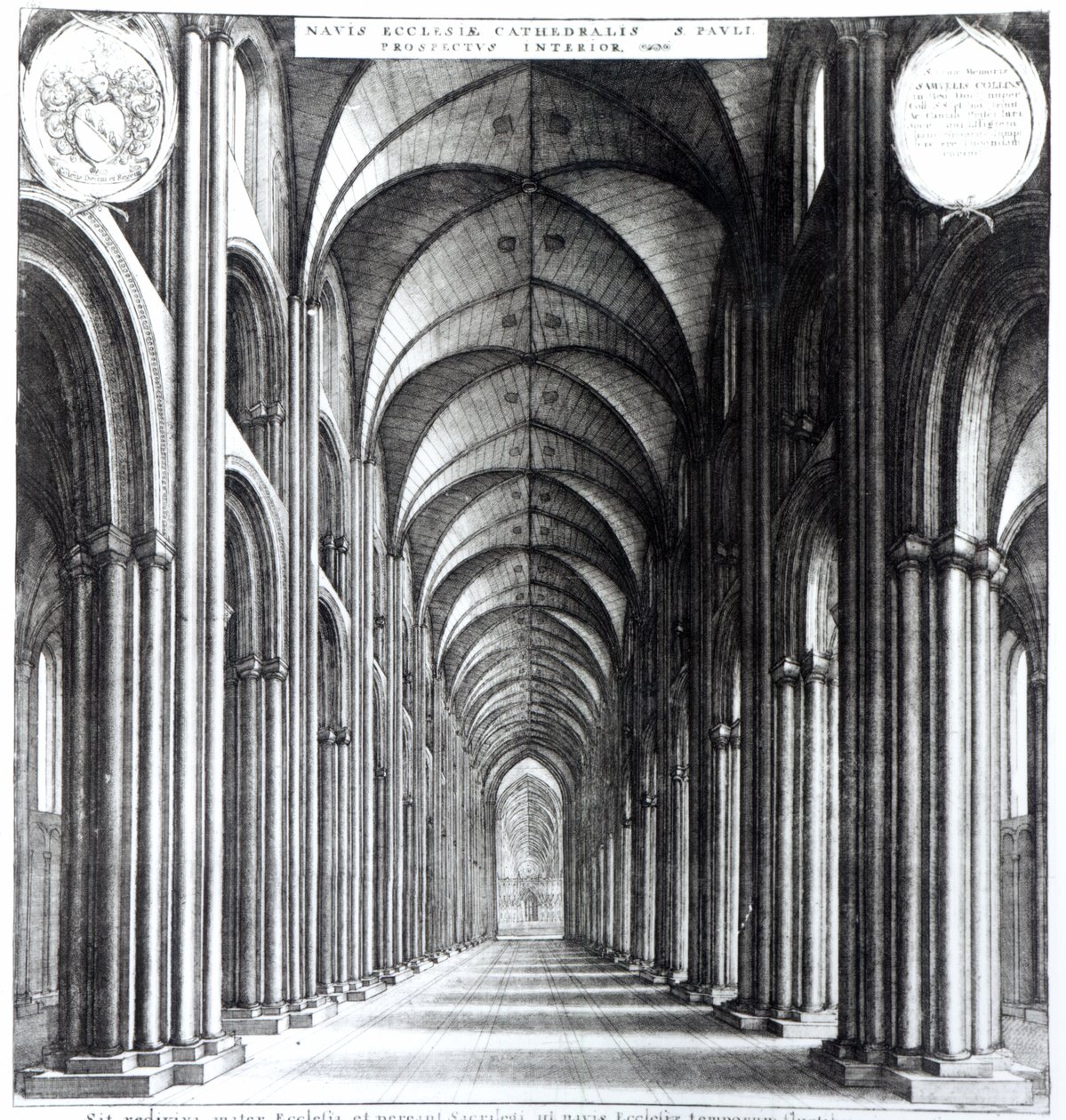 Interior de la nave de San Pablo de Wenceslaus Hollar