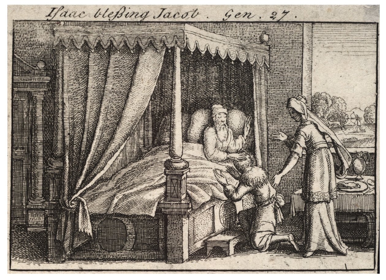 Isaac bendiciendo a Jacob de Wenceslaus Hollar