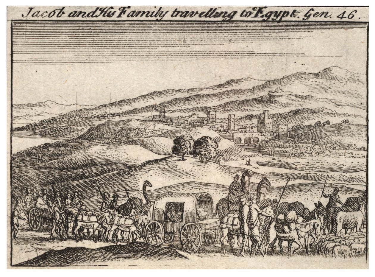 Jacob viajando a Egipto de Wenceslaus Hollar