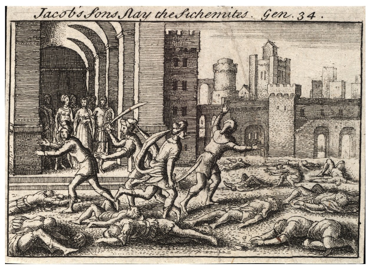 Los hijos de Jacob matando a los Siquemitas de Wenceslaus Hollar