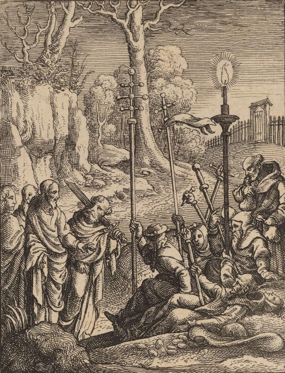 Jesús confrontando a sus detractores de Wenceslaus Hollar