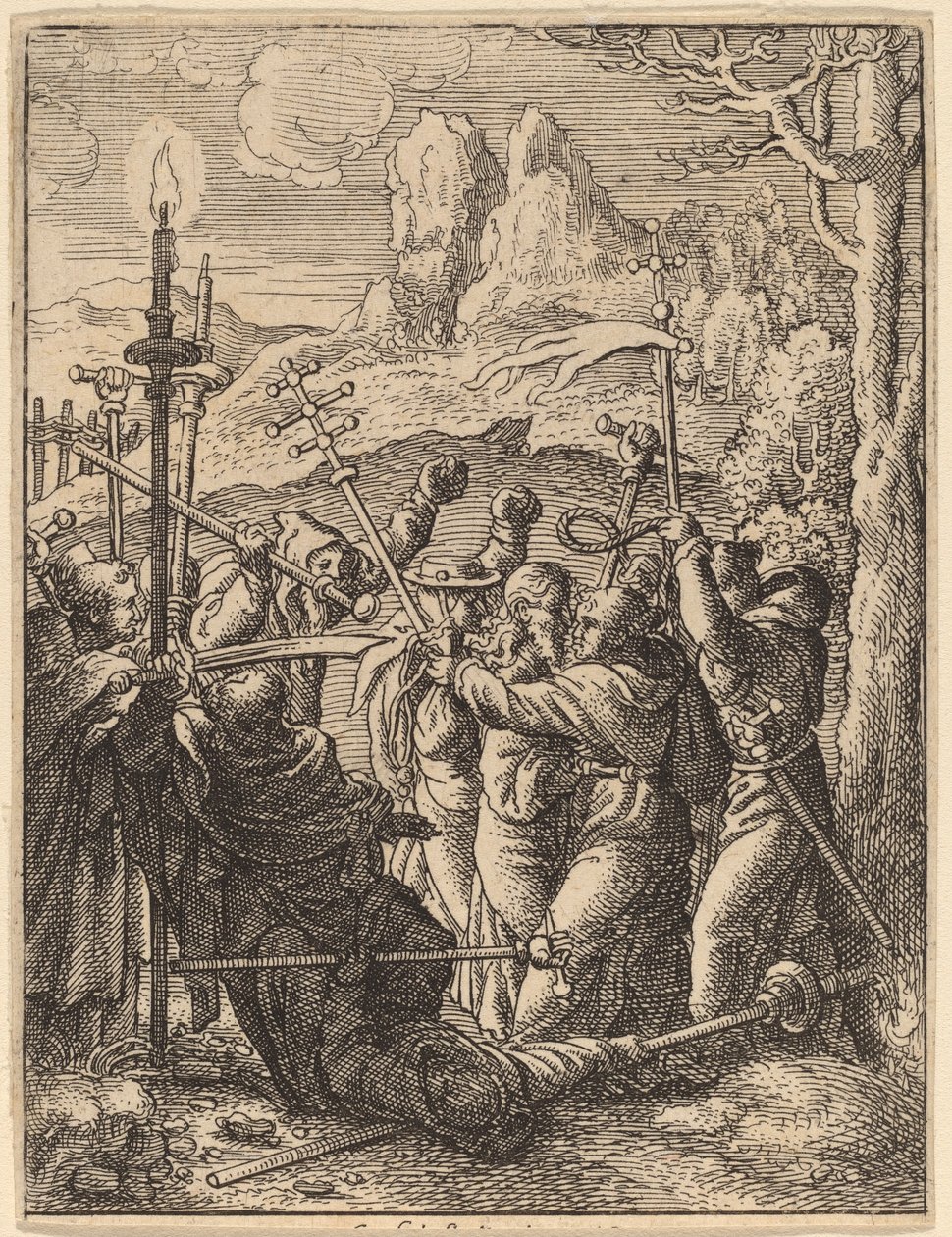 Jesús capturado de Wenceslaus Hollar