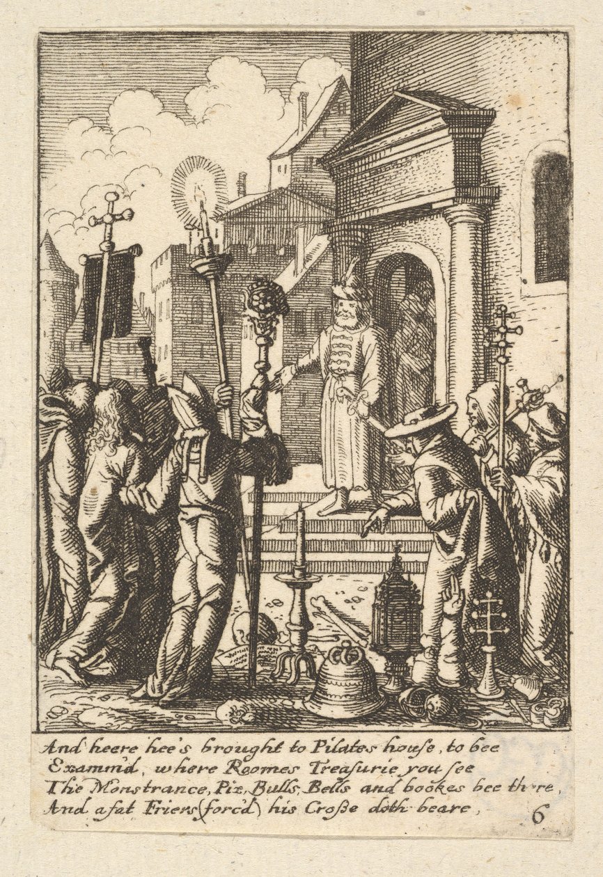 Jesús ante Pilato, 1625-77 de Wenceslaus Hollar