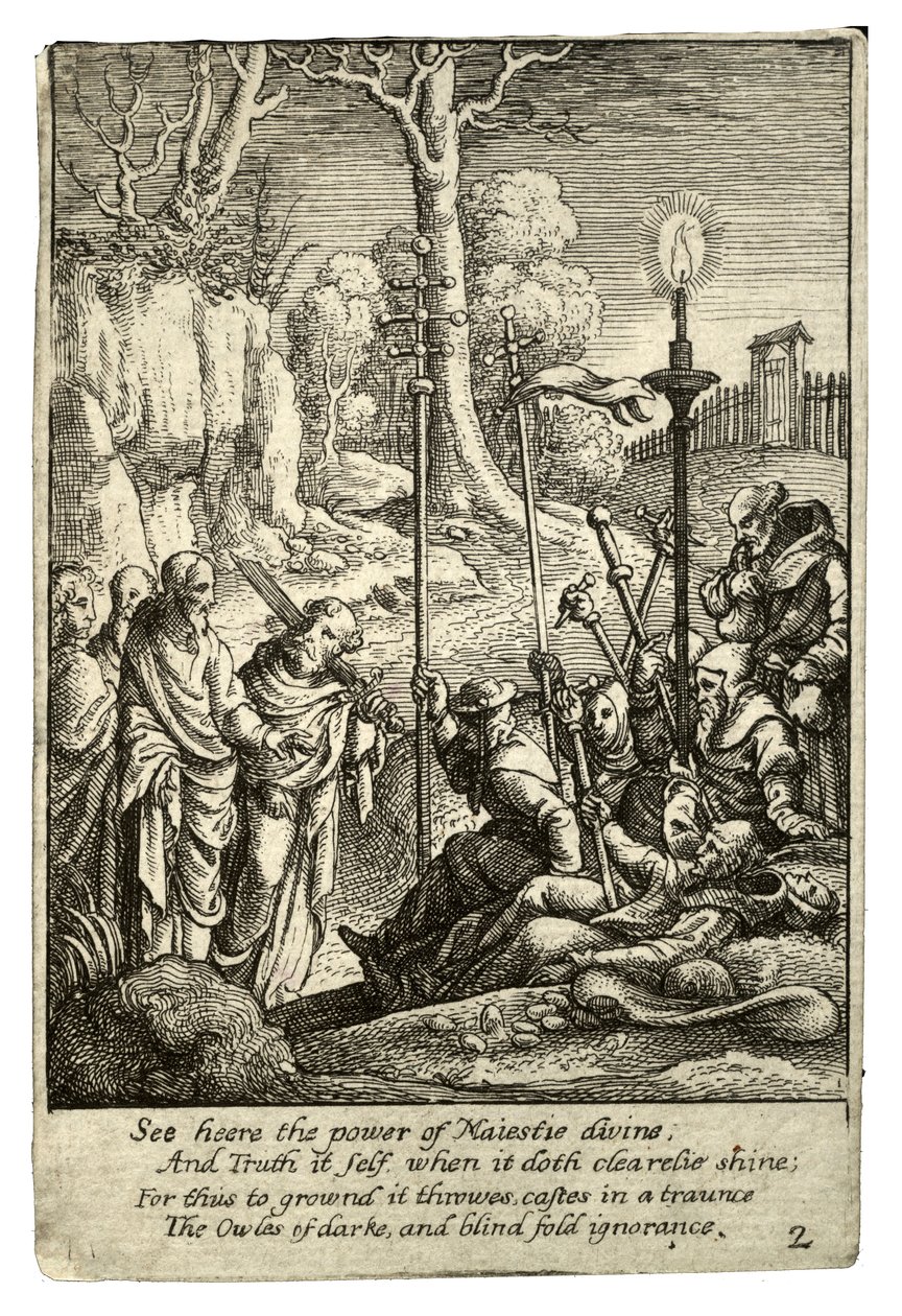 Jesús confrontando a sus detractores de Wenceslaus Hollar