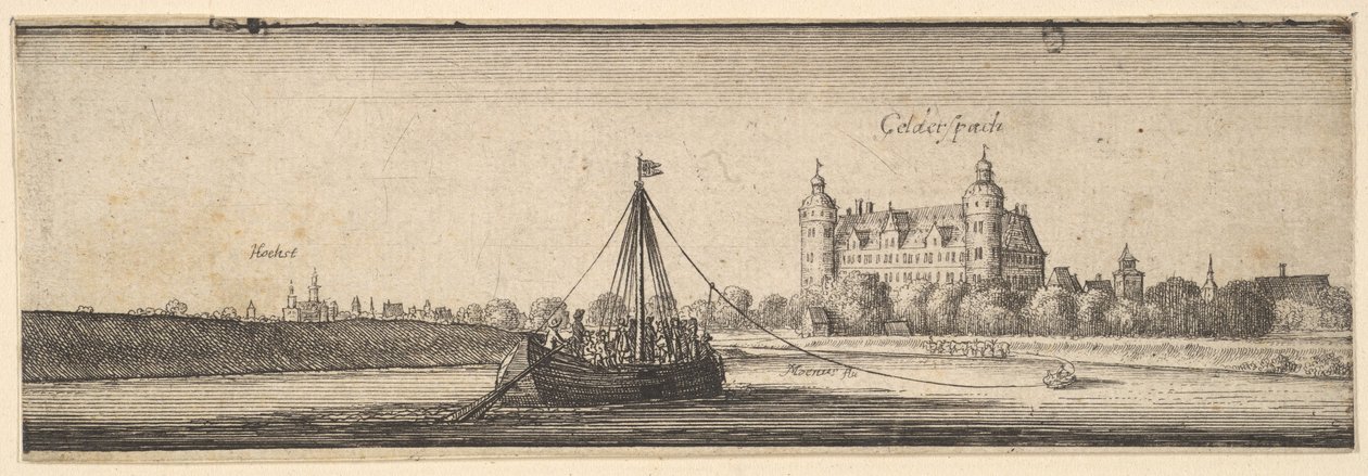 Castillo de Kelsterbach cerca de Höchst am Main de Wenceslaus Hollar