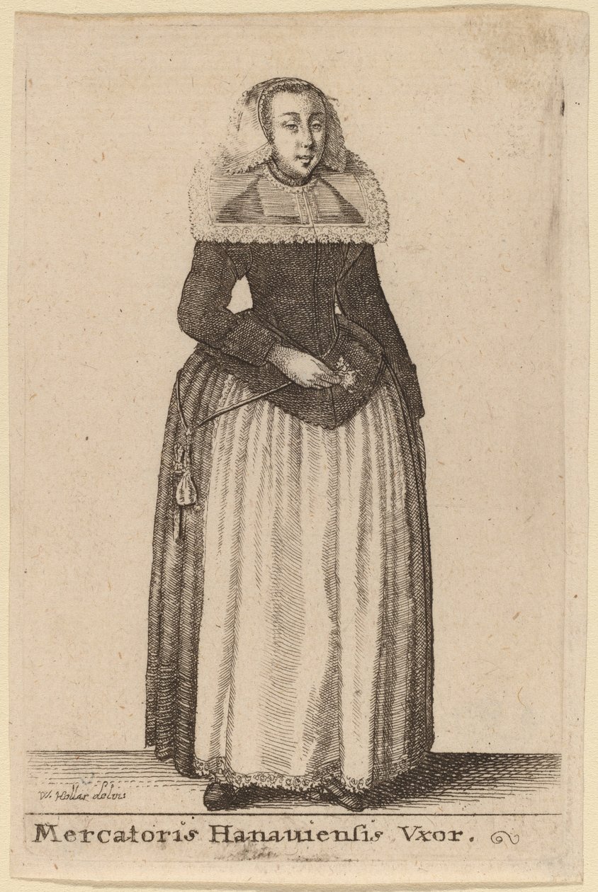 Mercantoris Hanauiensis Vxor de Wenceslaus Hollar