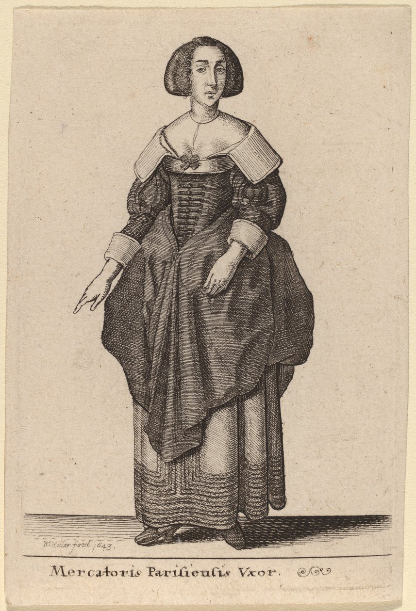 Mercatoris Parisiensis Vxor de Wenceslaus Hollar