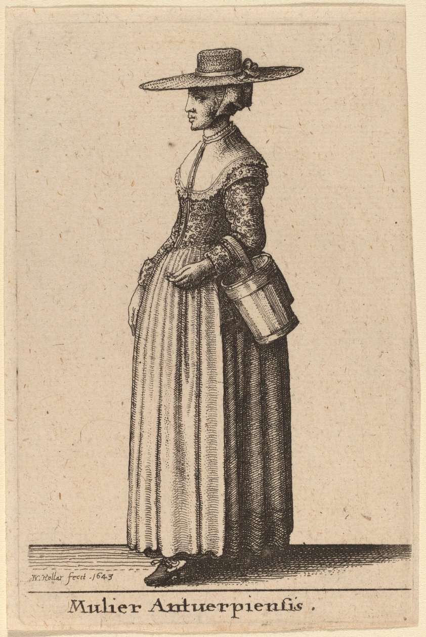 Mujer de Amberes de Wenceslaus Hollar