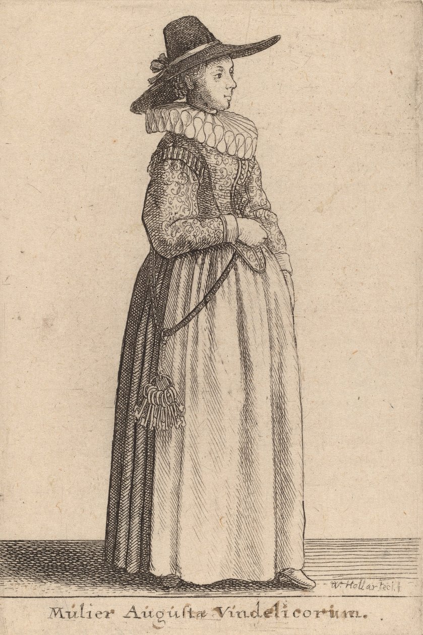 Mujer de Augusta Vindelicorum de Wenceslaus Hollar