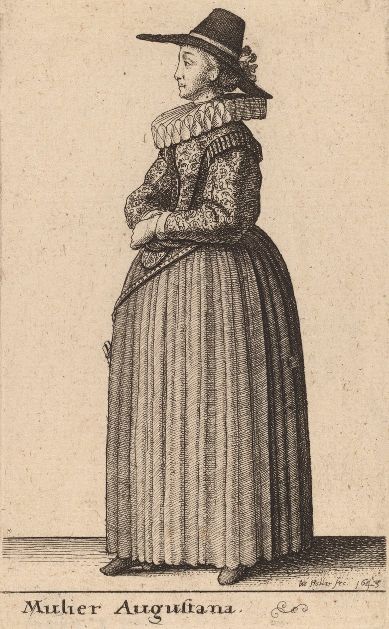 Mulier Augustana, 1643 de Wenceslaus Hollar
