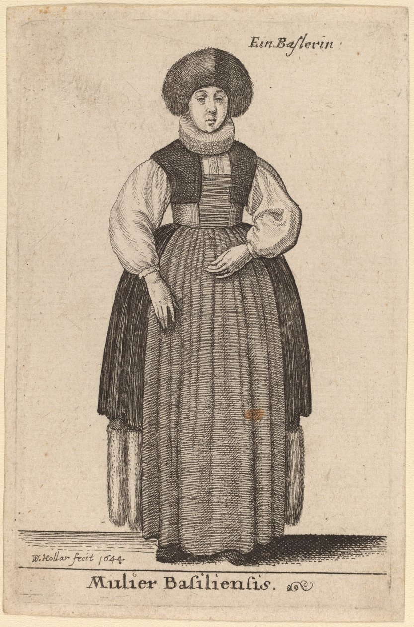 Mujer de Basilea de Wenceslaus Hollar