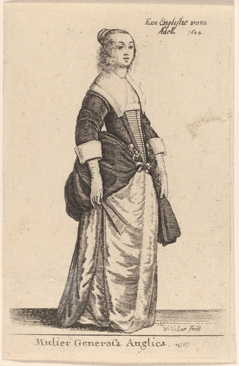 Mujer generosa inglesa de Wenceslaus Hollar