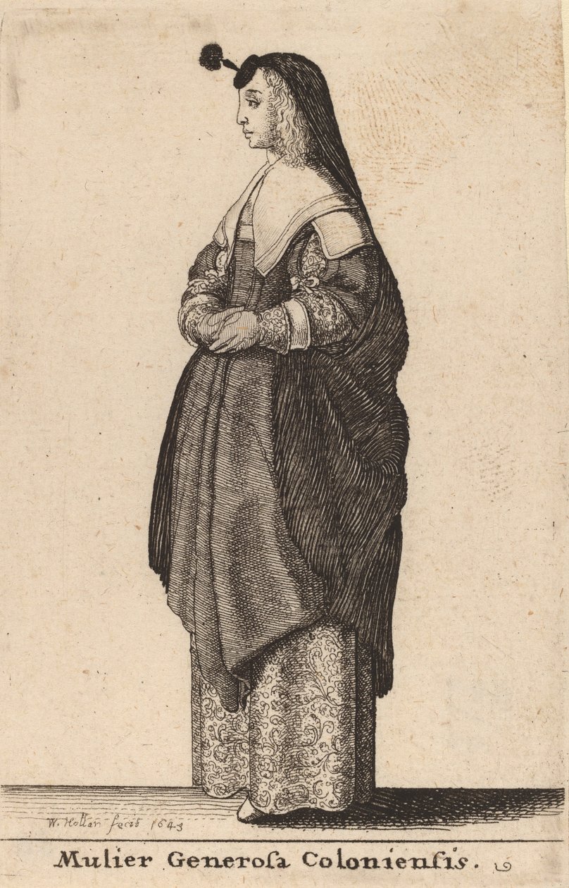 Mulier Generosa Coloniensis, 1643 de Wenceslaus Hollar