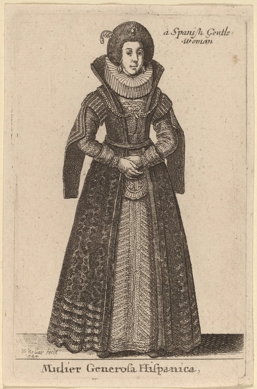 Mujer Generosa Hispánica de Wenceslaus Hollar