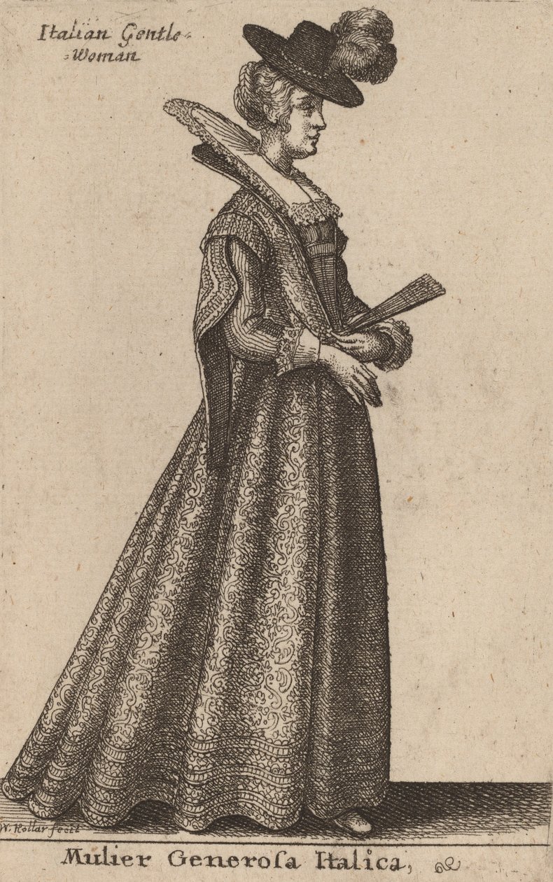 Mujer generosa italiana de Wenceslaus Hollar