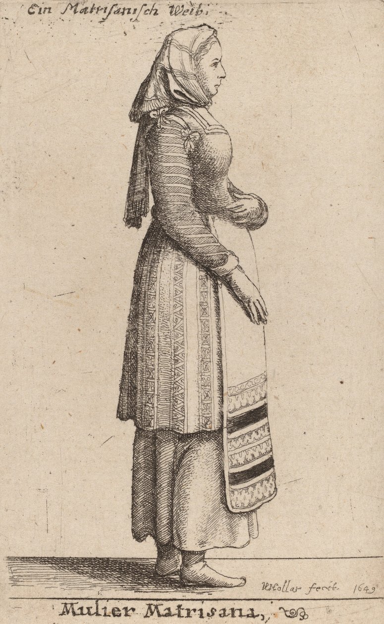 Mulier Matrisana, 1649 de Wenceslaus Hollar